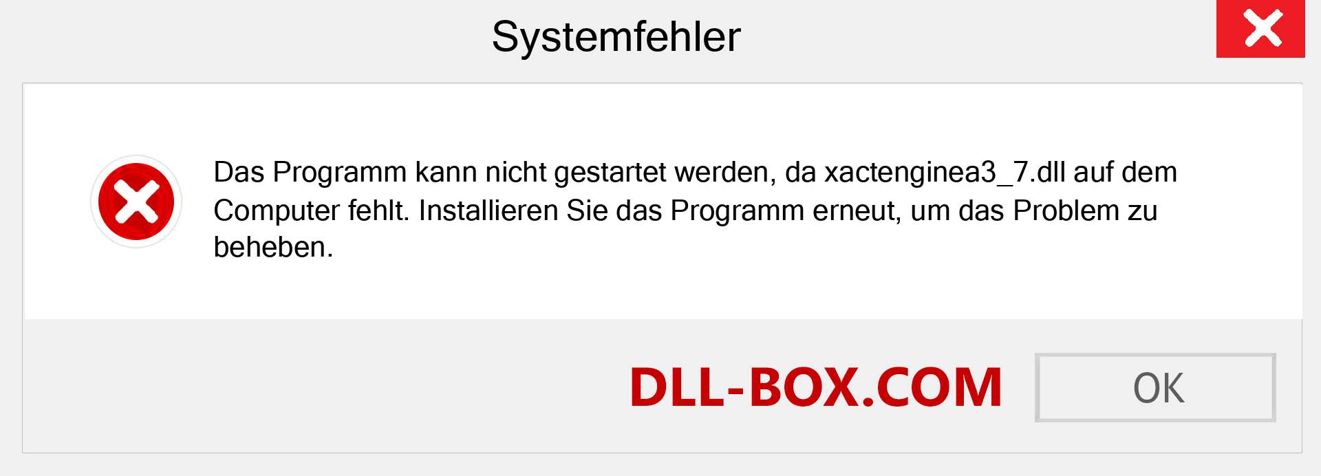 xactenginea3_7.dll-Datei fehlt?. Download für Windows 7, 8, 10 - Fix xactenginea3_7 dll Missing Error unter Windows, Fotos, Bildern