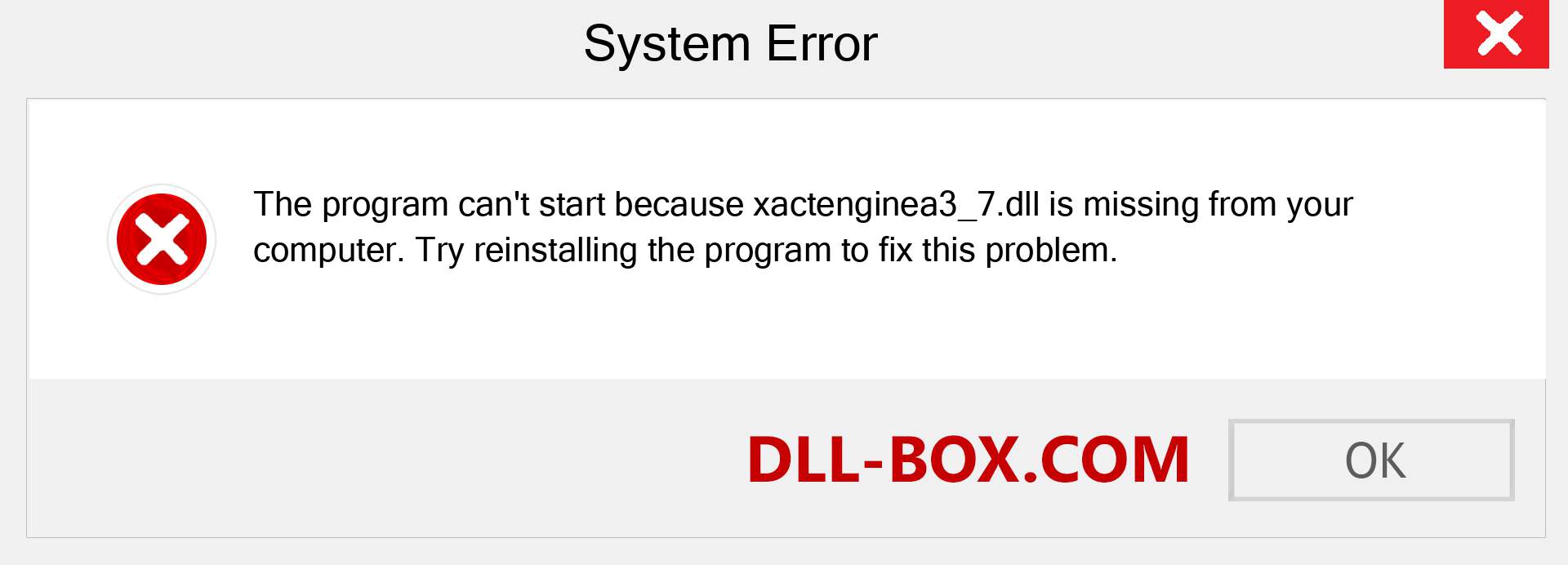  xactenginea3_7.dll file is missing?. Download for Windows 7, 8, 10 - Fix  xactenginea3_7 dll Missing Error on Windows, photos, images